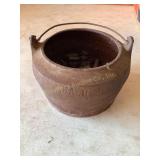 Hollands  Mfg Co. Cast iron pot w/contents 4.5x6"