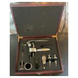 8 pc. Wine connoisseur box set - opener, seal