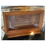 Oak handmade display case 23.5"l x 5ï¿½d x 15ï¿½h