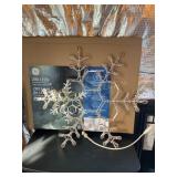 GE hanging snowflake light indoor outdoor w/box