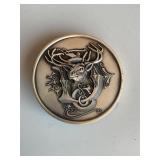 Deere & Co. Maco bronze .999 silver plated deer