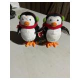 2 hallmark penguin candy dispenser NWT 6" tall