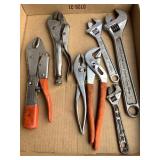Misc. tools-  adjustable wrenches, slip