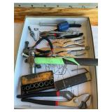 Misc hand tools, vise grips,  pliers, sockets etc