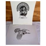 2 NWTF signed Jerry Raedeke prints 10" x 13ï¿½