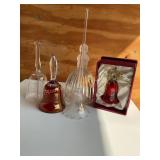 5 glass bells, tallest 8 1/2"