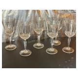 6 pc. Cristal dï¿½argues Longchamp crystal wine