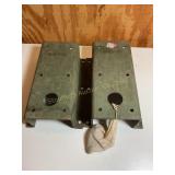 3 military metal brackets (antenna ?) Humvee? SC