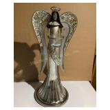 Metal angel candle holder, 18"