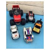 5 Vtg toy trucks- Soma, Mattel, Empire, Hot