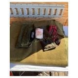 Army blanket, gun cleaning kits