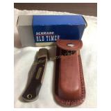 Schrade Old Time knife w/leather case and