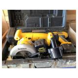 Dewalt 12v Cordless circular saw & drill w/case