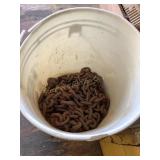 Heavy duty metal chain w/bucket