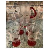 Pfaltzgraff winterberry Christmas mugs & water