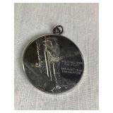 Sterling Franklin Mint pendant, man on the moon,