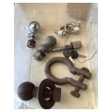 Misc. hardware- anchor shackle, hitch balls, e