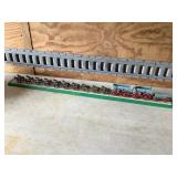 Vtg 20 mule team borax wagon model, 40x3.5x 4",