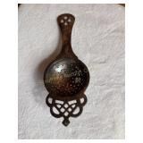 Silver plated tea strainer 6"