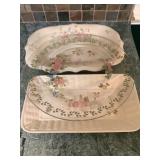 3 Pfaltzgraff tea rose platters