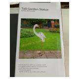 Tall Heron metal sculpture 31" high NIB