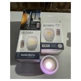 3 LED Candles w/ remotes/ timer NIP 5" tall