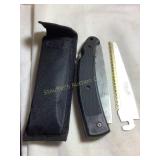 Bill Dance out door knife, 2 blades 6" w/shield