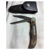 Old Timer knife, 3.5" blade, w/sheath, shows wear