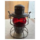 Pennsylvania Central railroad lantern 10"h