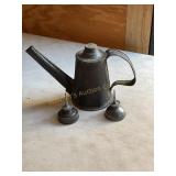 3 Metal oil cans,