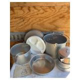12 pc camp cook set, coffee pot, plates, pans