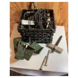 Misc military brackets, bolts, electrical wires