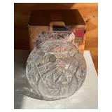 Crystal clear lead crystal rose bowl 7" NIB