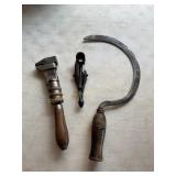 Corn sickle, cast iron Cornshock tying