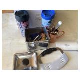 Misc. housewares- knives, Pampered Chef, cups,