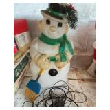 Fiber optic snowman 30" tall shows wear not tested