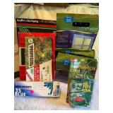 7 boxes Christmas lights an 3 outlet foot switch