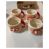 4 Santa mugs-Japan