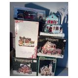 5 lighted Christmas houses and Christmas