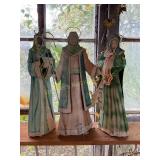 3 metal figures 19" tall