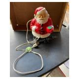 Plastic light up Santa, 7.5"H