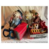 Misc. Christmas decor- Santa in sleigh ceramics