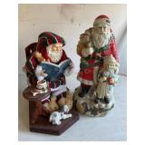 2 Santaï¿½s porcelain 16" tallest (shows wear)