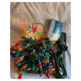 Christmas lights, star, extension cord