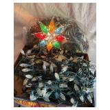 Christmas lights, wreath, star, working