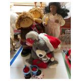 Fiber optic angle, not tested,  holiday dolls,