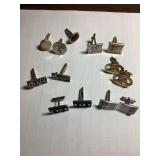 Misc cuff links, swordfish, musical notes, baby