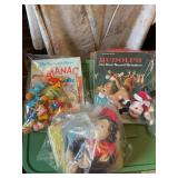 Rudolph, curious George, Bernstein bears books &