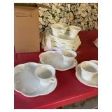 12 Harvest Grape milk glass snack/lunch plate &