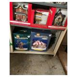 5 lighted Christmas houses, Rite Aid pharmacy,